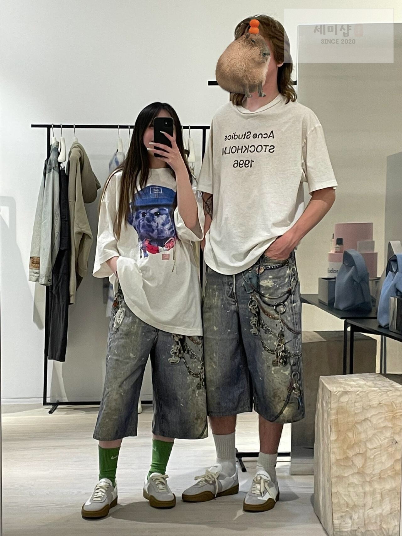 Acne Studios 아크네스튜디오 스톡홀름 그래픽 프린트 티셔츠 “2COLOR” 레플리카 6번 이미지 - 의류 | 세미샵 레플리카 사이트