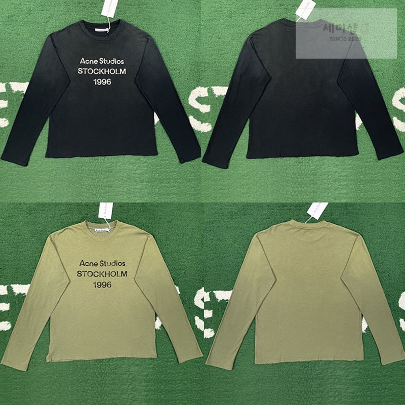 Acne Studios 아크네 로고 스톡홀름 1996 프린트 티셔츠 블랙 의류 23번 이미지