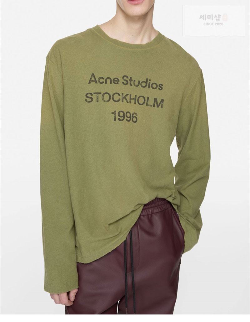 Acne Studios 아크네 로고 스톡홀름 1996 프린트 티셔츠 블랙 의류 3번 이미지