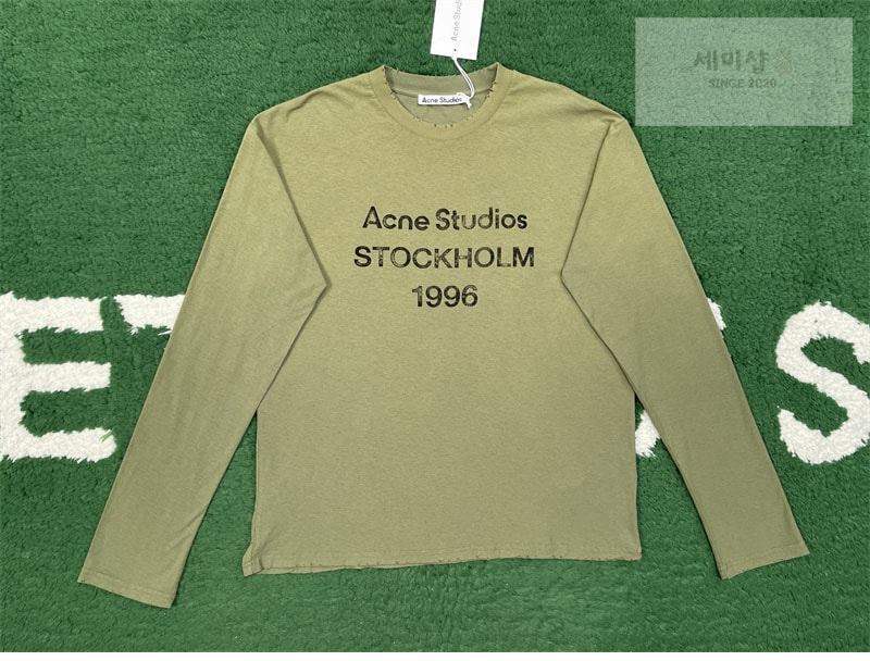 Acne Studios 아크네 로고 스톡홀름 1996 프린트 티셔츠 블랙 의류 14번 이미지