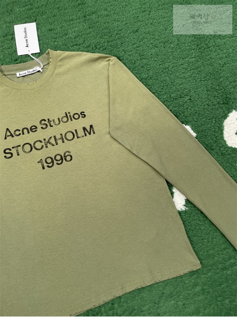 Acne Studios 아크네 로고 스톡홀름 1996 프린트 티셔츠 블랙 의류 16번 이미지