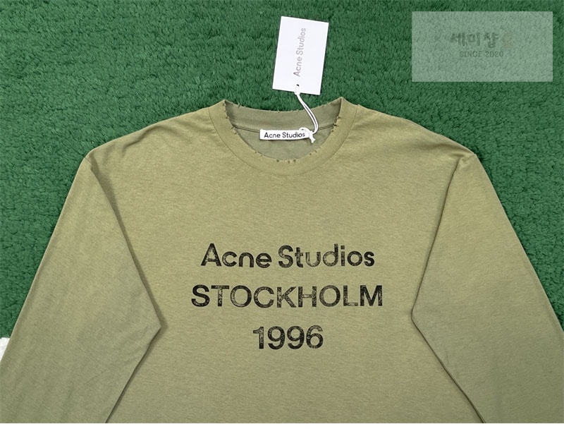 Acne Studios 아크네 로고 스톡홀름 1996 프린트 티셔츠 블랙 의류 17번 이미지