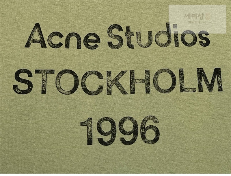 Acne Studios 아크네 로고 스톡홀름 1996 프린트 티셔츠 블랙 의류 20번 이미지
