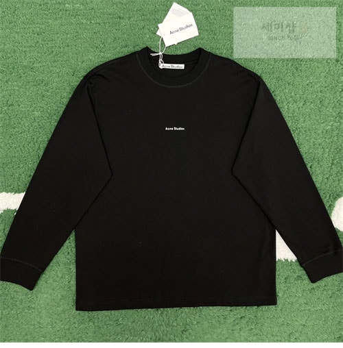 Acne Studios 아크네 로고 크루넥 스웨트셔츠 맨투맨 블랙/화이트 의류 22번 이미지