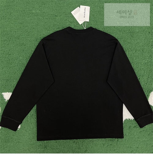 Acne Studios 아크네 로고 크루넥 스웨트셔츠 맨투맨 블랙/화이트 의류 2번 이미지
