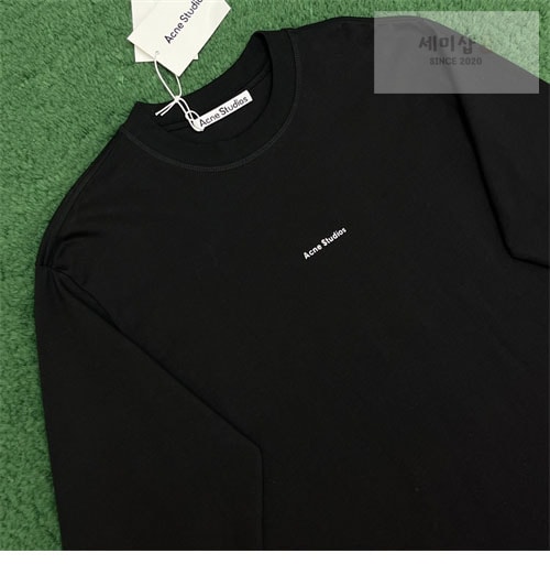 Acne Studios 아크네 로고 크루넥 스웨트셔츠 맨투맨 블랙/화이트 의류 3번 이미지