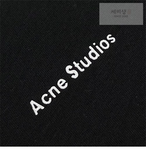 Acne Studios 아크네 로고 크루넥 스웨트셔츠 맨투맨 블랙/화이트 의류 21번 이미지