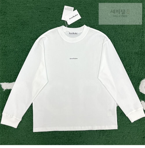 Acne Studios 아크네 로고 크루넥 스웨트셔츠 맨투맨 블랙/화이트 의류 6번 이미지
