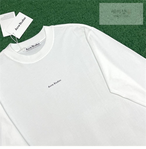 Acne Studios 아크네 로고 크루넥 스웨트셔츠 맨투맨 블랙/화이트 의류 8번 이미지