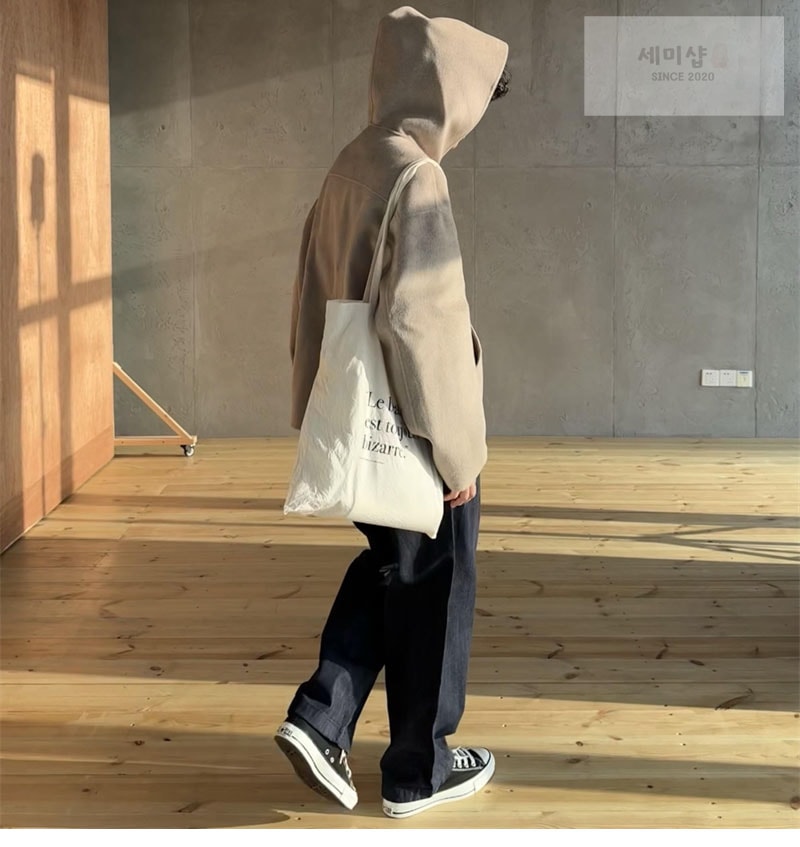 Acne Studios 아크네 브러시드 캐시미어 울 후드 자켓 블랙 의류 4번 이미지