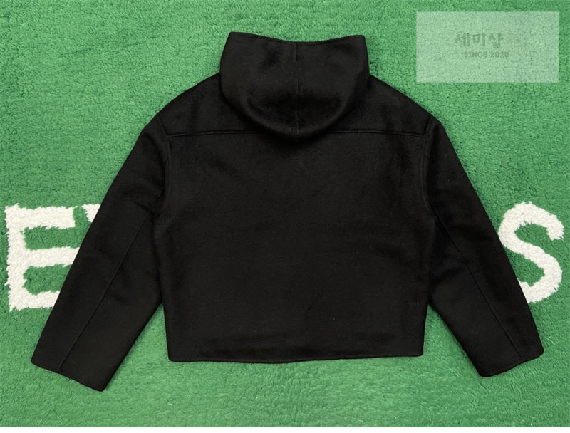 Acne Studios 아크네 브러시드 캐시미어 울 후드 자켓 블랙 의류 23번 이미지