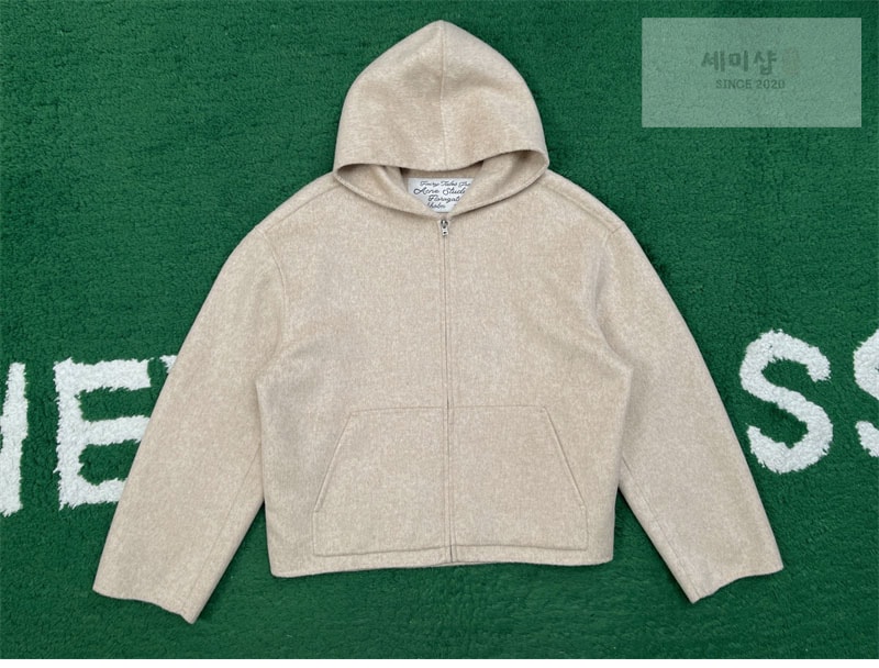 Acne Studios 아크네 브러시드 캐시미어 울 후드 자켓 블랙 의류 12번 이미지