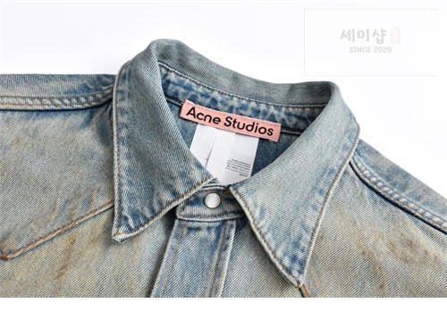 Acne Studios 아크네 빈티지 이펙트 워시드 데님 셔츠 의류 8번 이미지