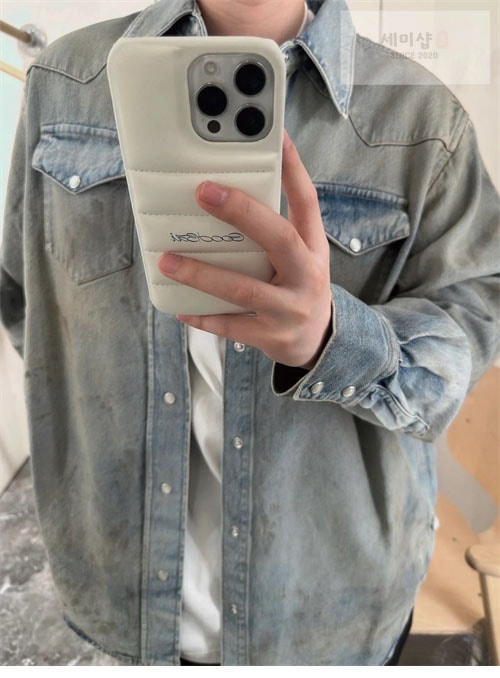 Acne Studios 아크네 빈티지 이펙트 워시드 데님 셔츠 의류 10번 이미지