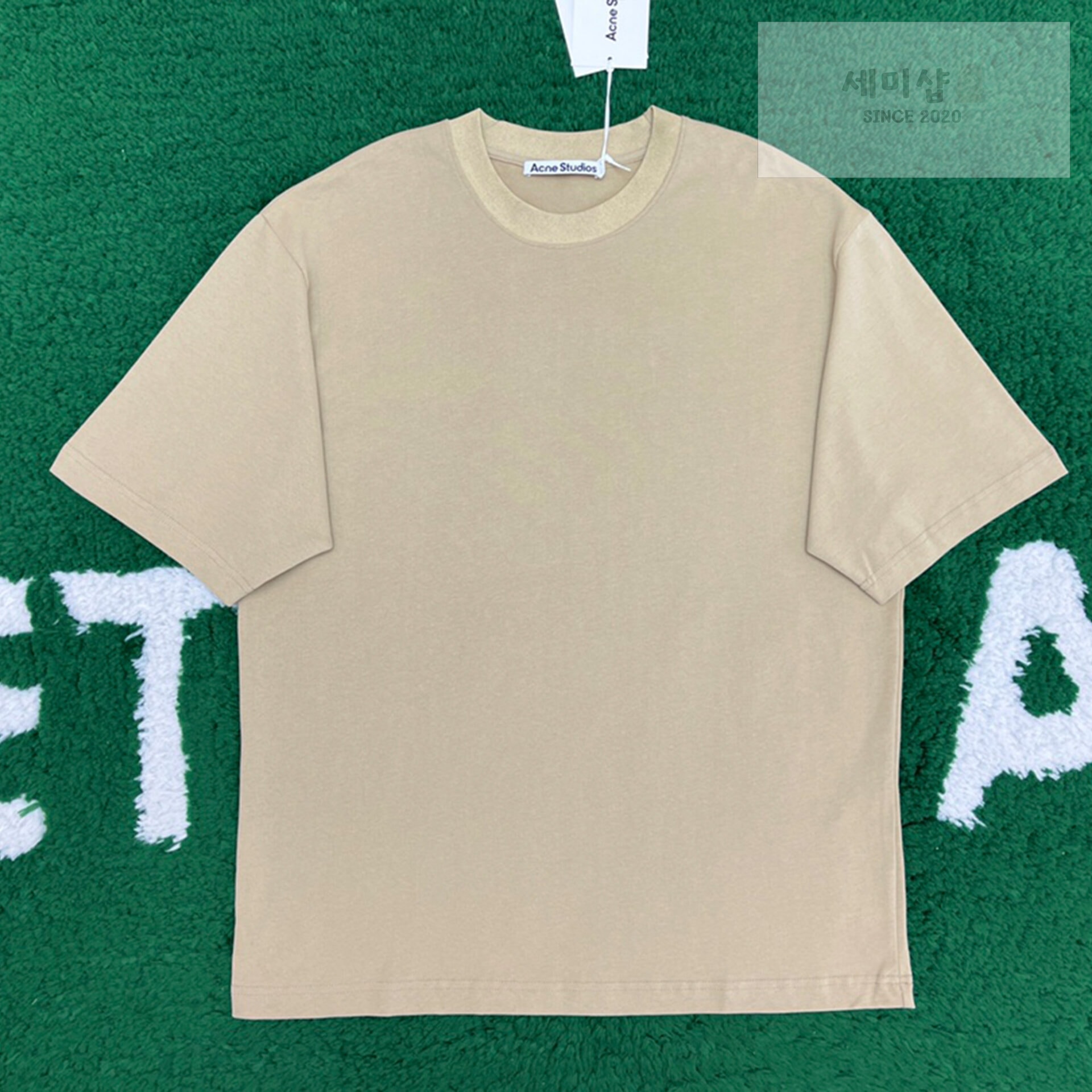 Acne Studios 아크네 스튜디오 백 고무패치 릴렉스 핏 크루넥 반팔 티셔츠 “2COLOR” NO.1 의류 1번 이미지