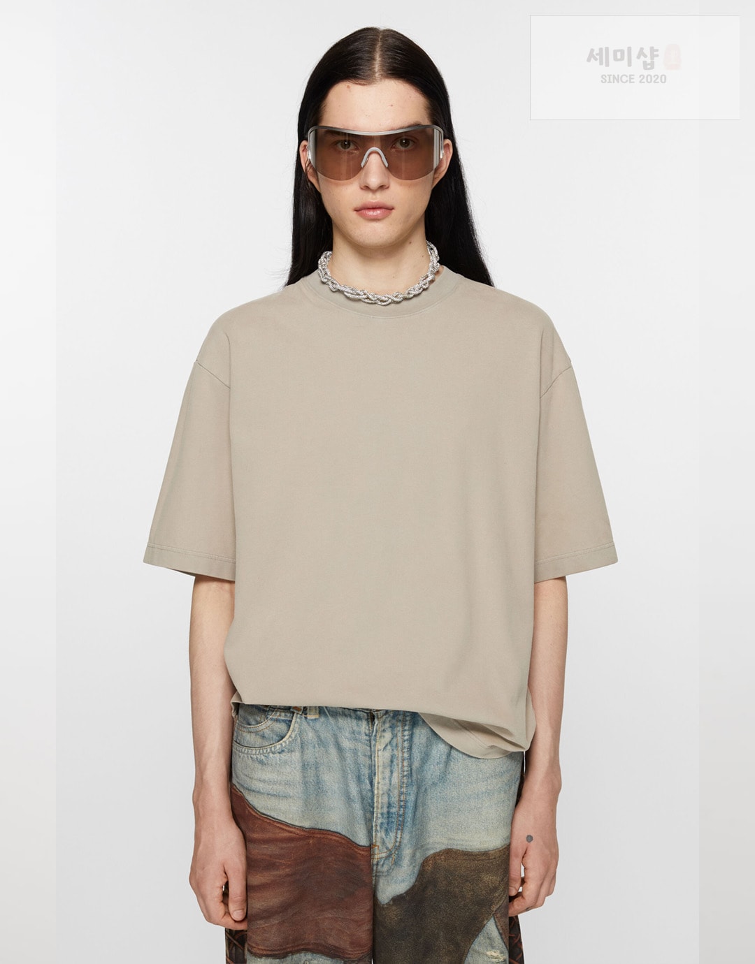 Acne Studios 아크네 스튜디오 백 고무패치 릴렉스 핏 크루넥 반팔 티셔츠 “2COLOR” NO.1 의류 19번 이미지