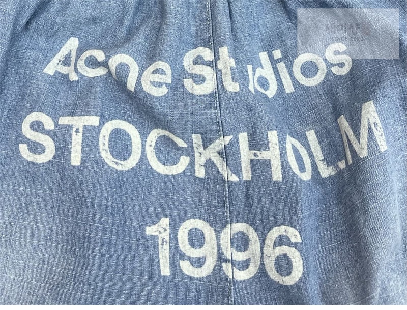 Acne Studios 아크네 워싱 코튼 리넨 밴딩 숏 팬츠 의류 8번 이미지