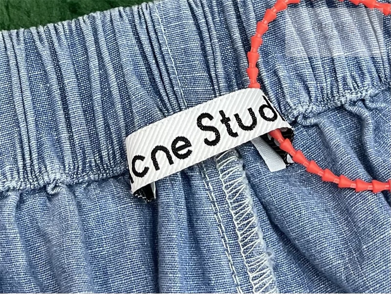 Acne Studios 아크네 워싱 코튼 리넨 밴딩 숏 팬츠 의류 9번 이미지