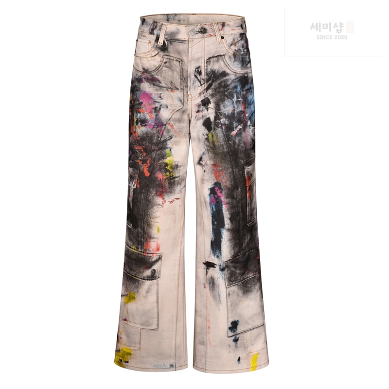 Acne Studios 아크네 트롱프뢰유 페인트 1981M 배기 데님 진 의류 1번 이미지