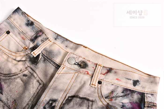 Acne Studios 아크네 트롱프뢰유 페인트 1981M 배기 데님 진 의류 8번 이미지