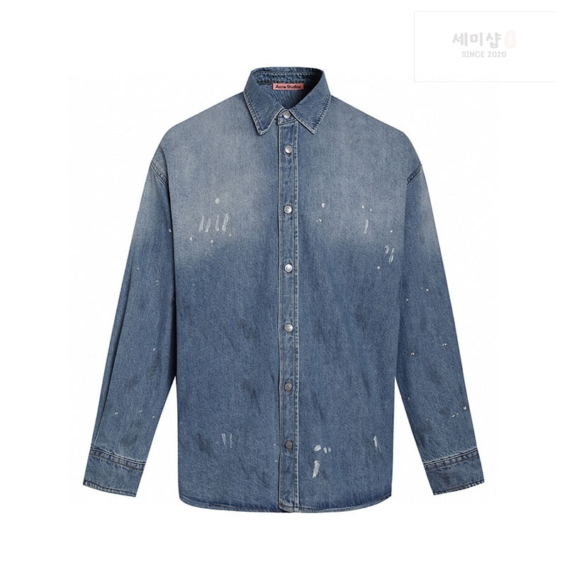 Acne Studios 아크네 페인트 워싱 데님 셔츠 의류 1번 이미지