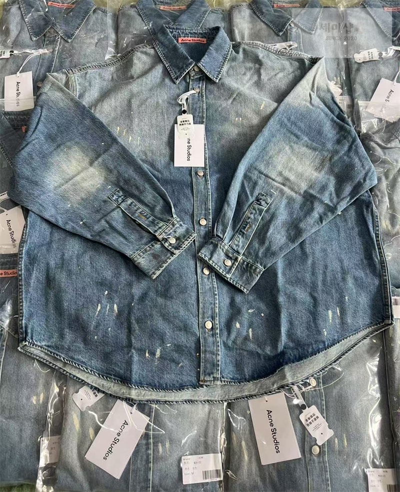 Acne Studios 아크네 페인트 워싱 데님 셔츠 의류 13번 이미지