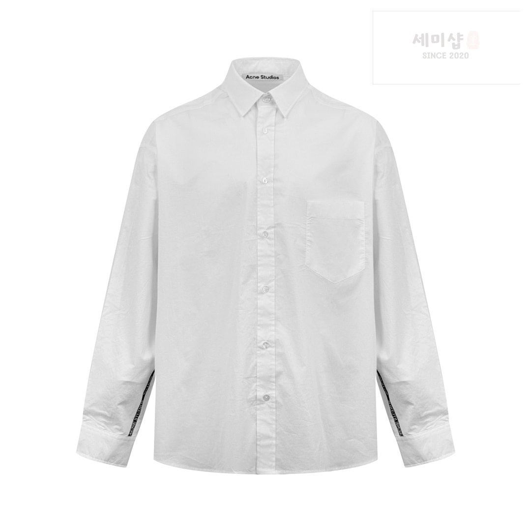 Acne Studios 아크네 포플린 버튼업 로고 스트라이프 셔츠 의류 11번 이미지