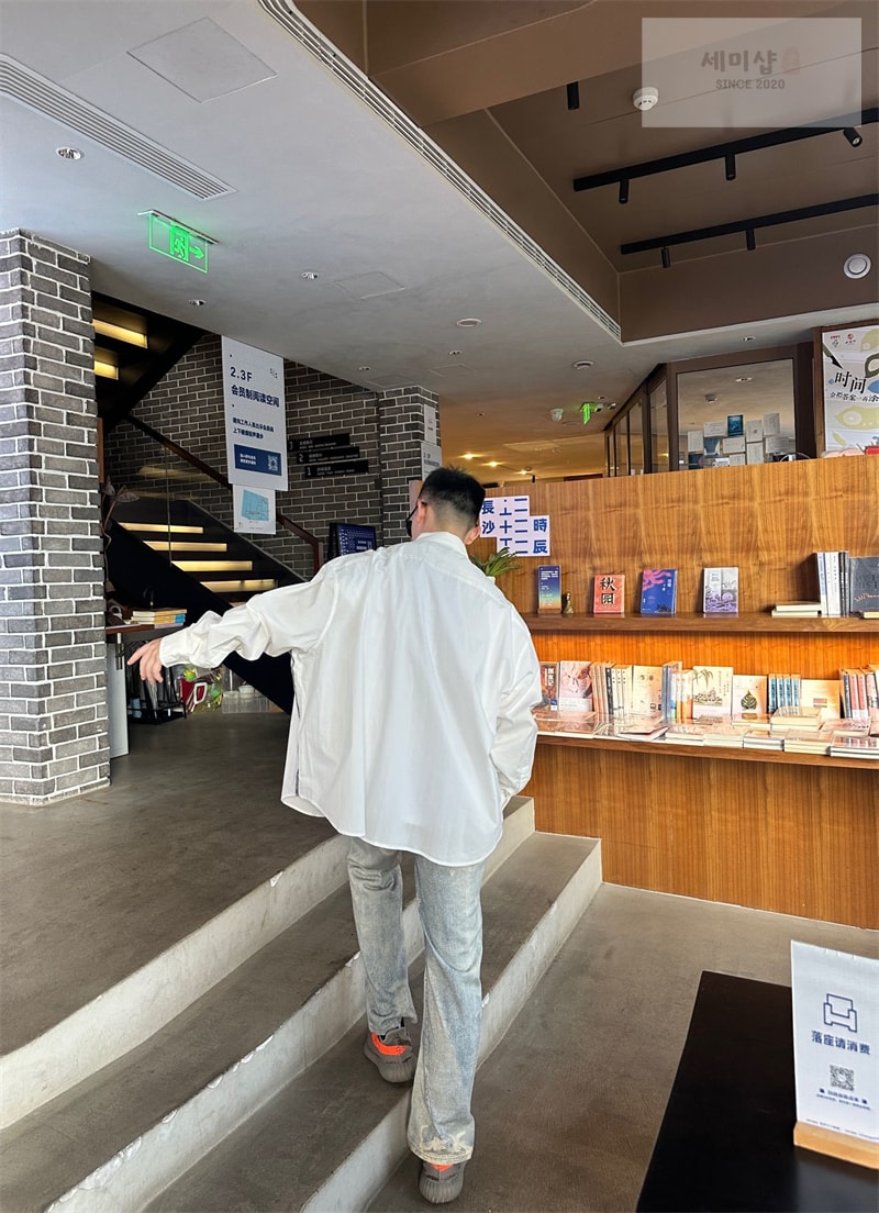 Acne Studios 아크네 포플린 버튼업 로고 스트라이프 셔츠 의류 2번 이미지