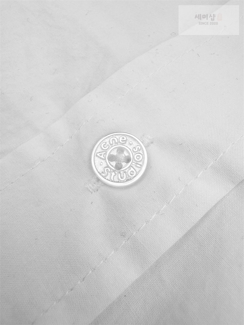 Acne Studios 아크네 포플린 버튼업 로고 스트라이프 셔츠 의류 6번 이미지