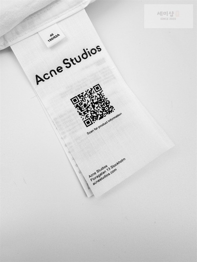 Acne Studios 아크네 포플린 버튼업 로고 스트라이프 셔츠 의류 9번 이미지