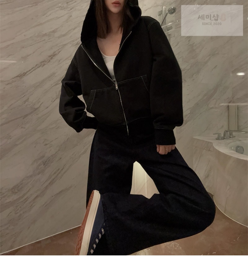 Acne Studios 아크네 후드 집업 스웨터 블랙 의류 4번 이미지
