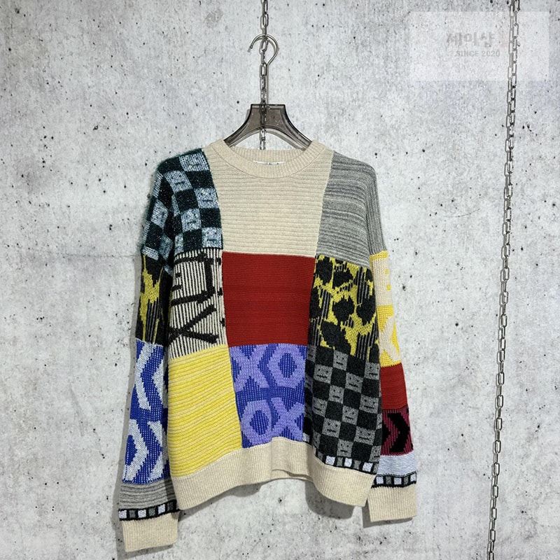 Acne Studios 아크네 23SS 패치워크 패턴 니트 스웨터 의류 16번 이미지