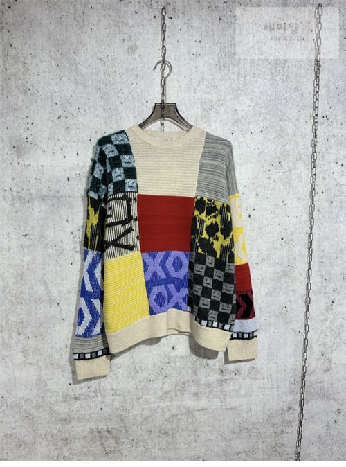 Acne Studios 아크네 23SS 패치워크 패턴 니트 스웨터 의류 18번 이미지