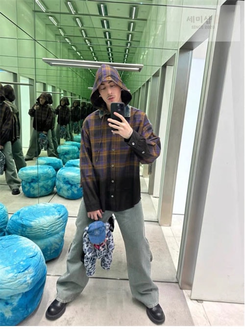 Acne Studios 아크네 24fw 후드 버튼 업 셔츠 의류 2번 이미지
