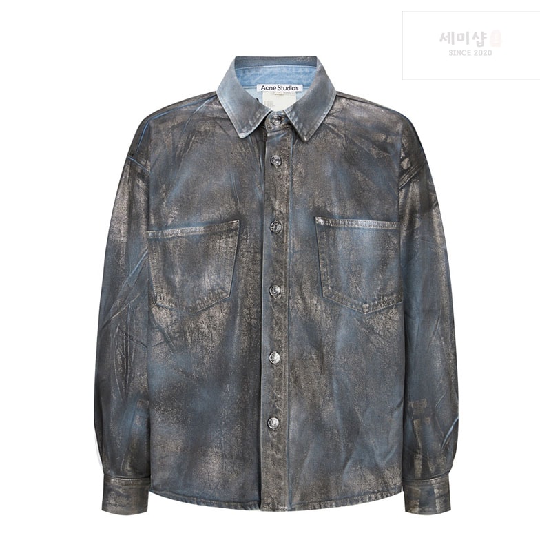 Acne Studios 아크네 24ss 포켓 포일 코팅 데님 자켓 의류 1번 이미지