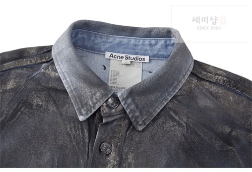 Acne Studios 아크네 24ss 포켓 포일 코팅 데님 자켓 의류 13번 이미지
