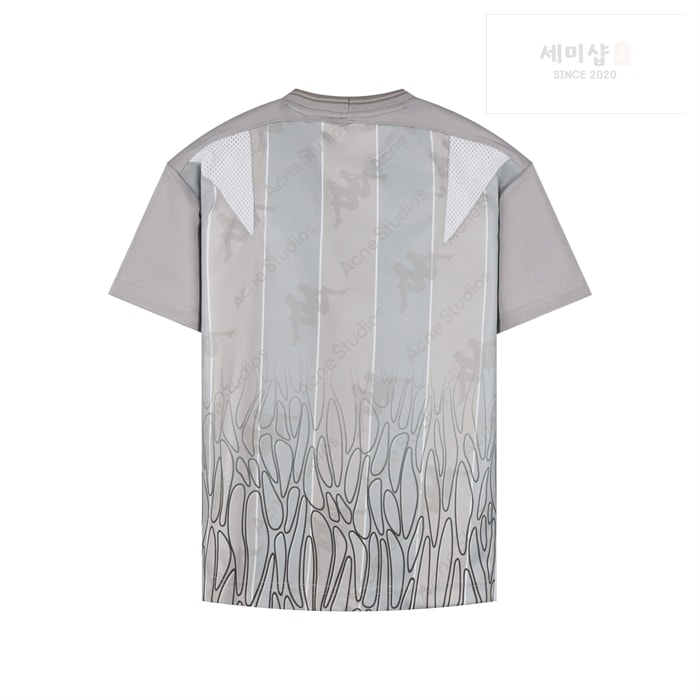 Acne Studios 아크네 x 카파 로고 저지 반팔 티셔츠 그레이 의류 5번 이미지