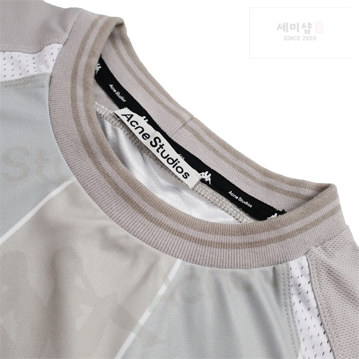 Acne Studios 아크네 x 카파 로고 저지 반팔 티셔츠 그레이 의류 6번 이미지
