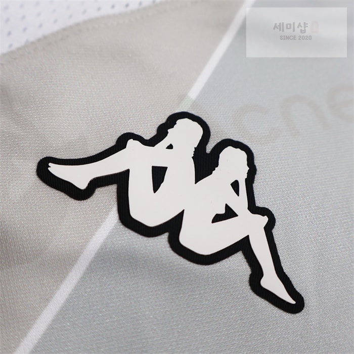Acne Studios 아크네 x 카파 로고 저지 반팔 티셔츠 그레이 의류 8번 이미지