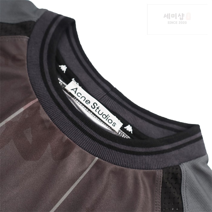 Acne Studios 아크네 x 카파 로고 저지 반팔 티셔츠 그레이 의류 23번 이미지