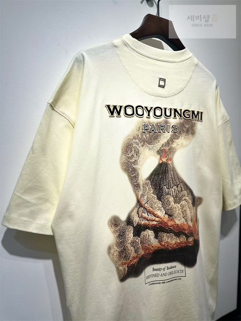 우영미 우영미 볼케이노 백로고 티셔츠 화이트 의류 7번 이미지