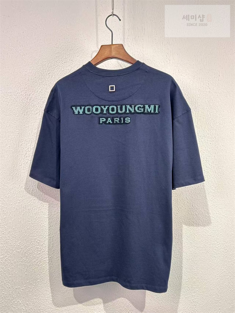 우영미 우영미 터프트 로고 오버사이즈 티셔츠 화이트 의류 6번 이미지