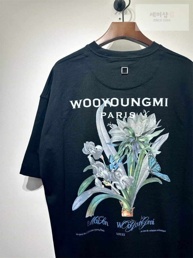 우영미 우영미 플라워 백로고 반팔 티셔츠 의류 7번 이미지