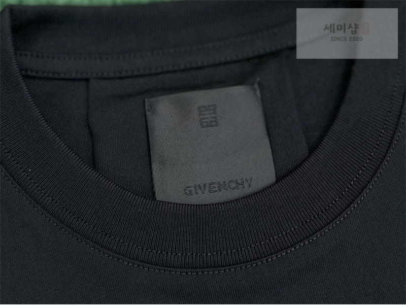 Givenchy 지방시 메종 지방시 로고 코튼 반팔 티셔츠 의류 7번 이미지
