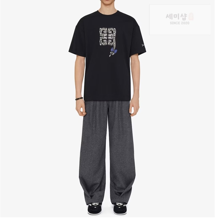 Givenchy 지방시 코튼 4G 브레이드 프린트 티셔츠 의류 12번 이미지