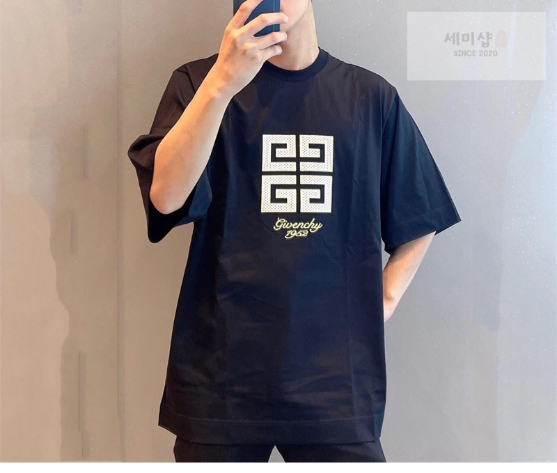 Givenchy 지방시 4G 모티프 코튼 반팔 티셔츠 의류 2번 이미지