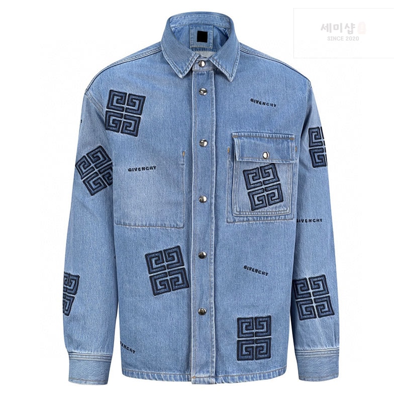 Givenchy 지방시 4G 엠브로이더드 데님 셔츠 의류 2번 이미지