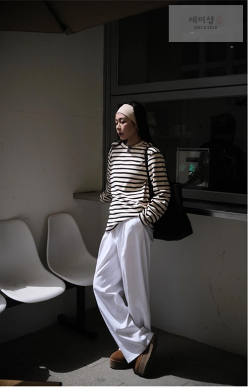 Jil Sander 질샌더 투톤 스트라이프 긴팔 티셔츠 의류 3번 이미지