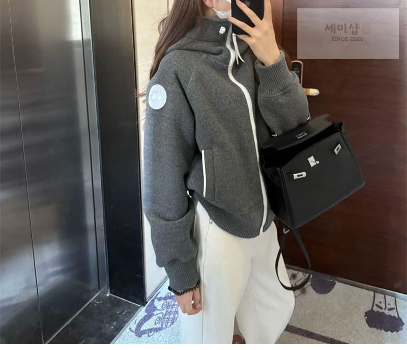Canada Goose 캐나다구스의 칠리왁 플리스 봄버 자켓 블랙 의류 6번 이미지