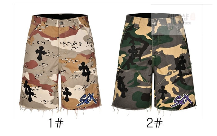 Chrome Hearts 크롬하츠 매티 보이 섹스 레코드 카펜터 숏 팬츠 우드랜드 카모 1# 의류 22번 이미지